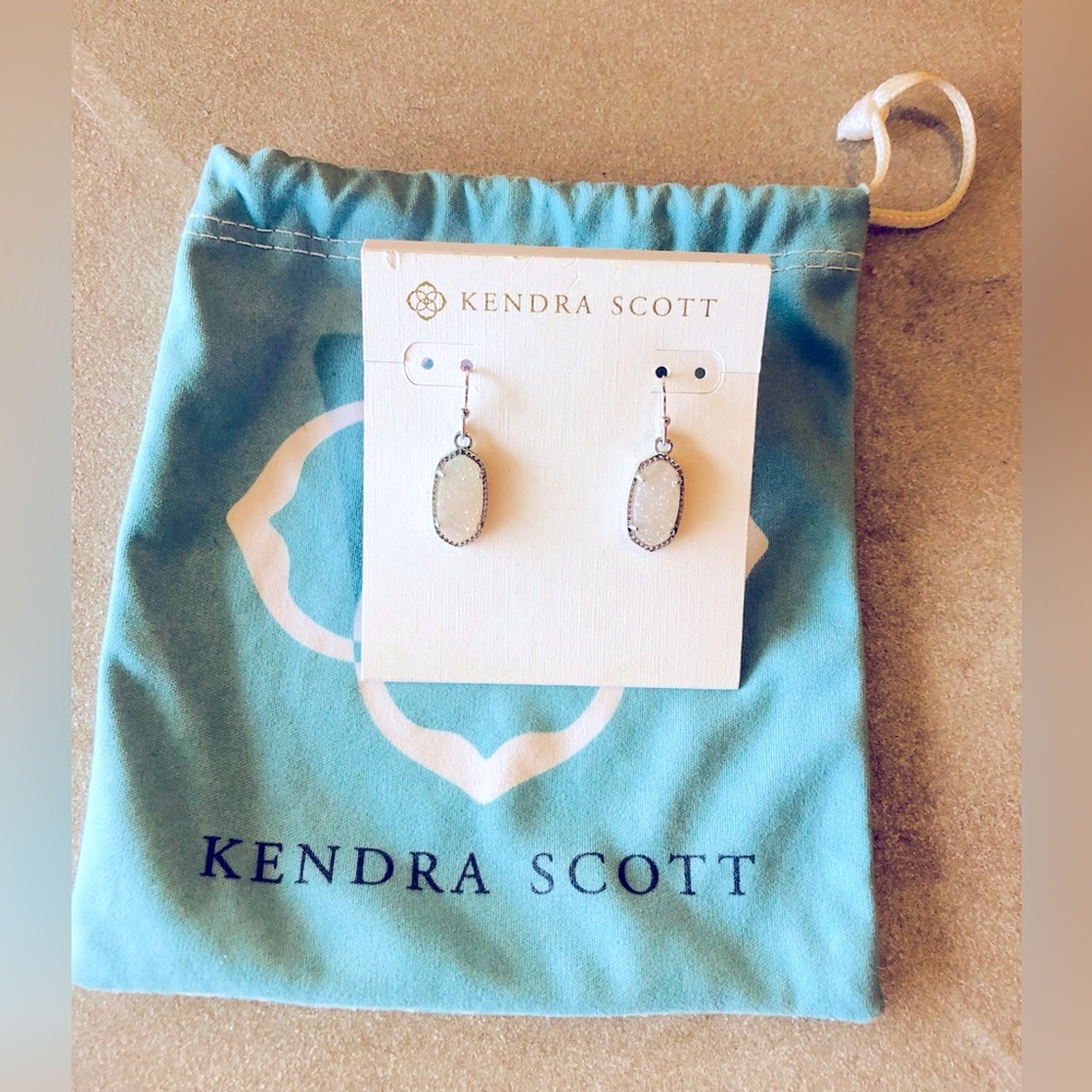 Kendra Scott Lee Drop Earrings White Drusy